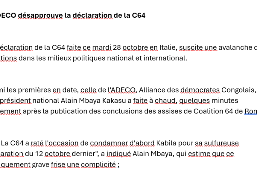 adeco_désapprouve_déclaration_c64_27_octobre_2026