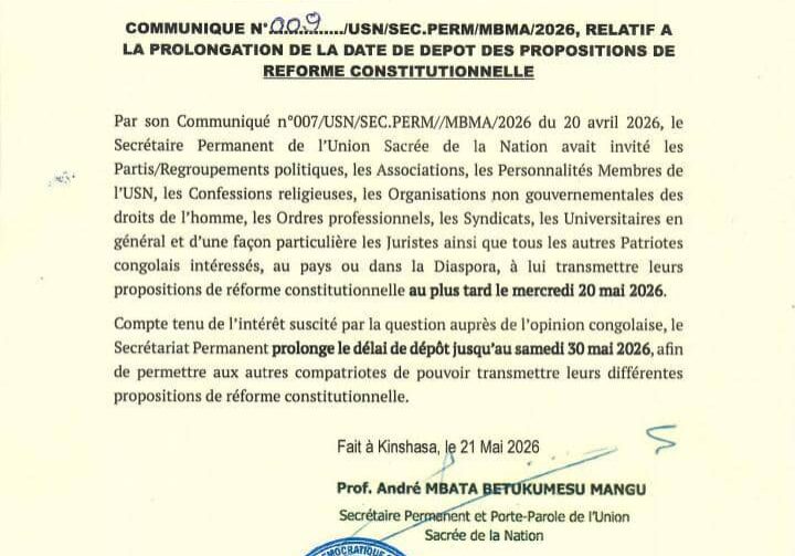 communiqué_n°009_relatif_prolongation_date_dépôt_propositions_reforme_contitutionnelle_21_mai_2026