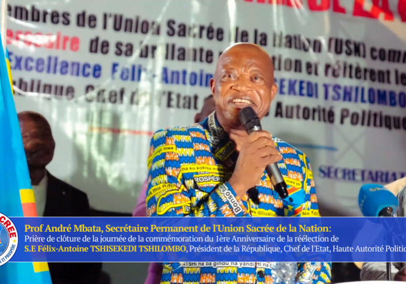 prof_andré_mbata,_secrétaire_permanent_union_sacrée_prière_clôture_commémoration_1ère_anniversaire_réélection_president_félix-antoine_tshisekedi_tshilombo_20_janvier_2025