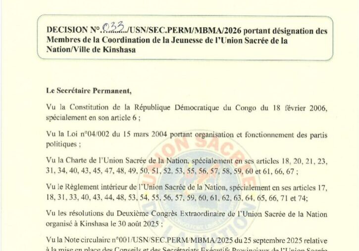 usn_decision_n°033_jeunesse_ville_kinshasa_12_septembre_2026